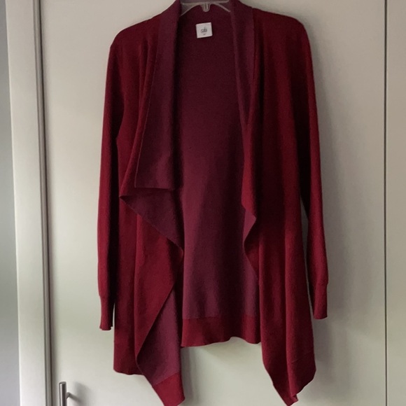 CAbi 3479 Cozy Up Two Tone Drape Open Cardigan XS - Picture 2 of 4